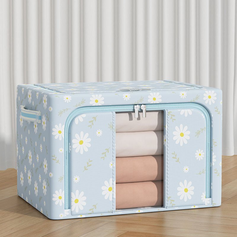 New popular Floral Bedroom Clothes Storage Boxes Dustproof Moistureproof Quilt Storage Boxes
