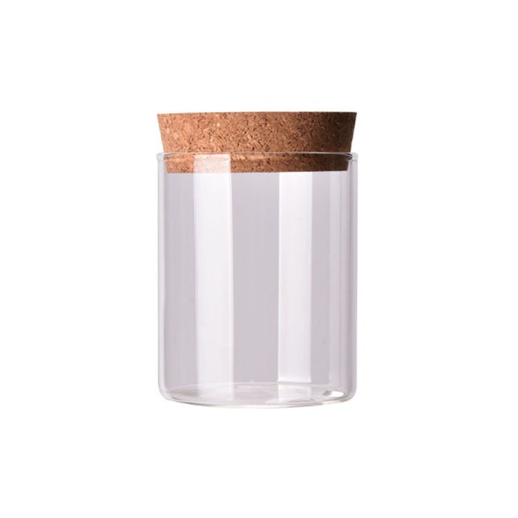 wholesale borosilicate glass 175ml glass candle jar food storage jar 6 oz pantry glass jar with cork lid