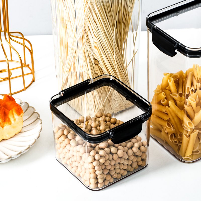 8 Pieces Airtight Food Storage Containers BPA Free Plastic Cereal Containers with Easy Lock Lids for Kitchen Pantry Storage