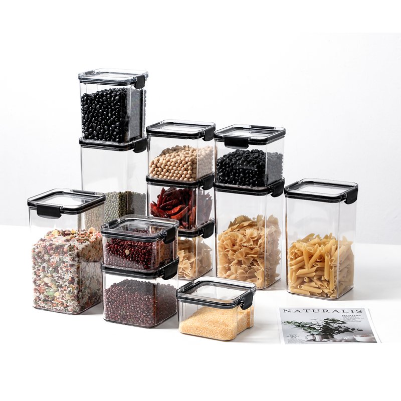 8 Pieces Airtight Food Storage Containers BPA Free Plastic Cereal Containers with Easy Lock Lids for Kitchen Pantry Storage