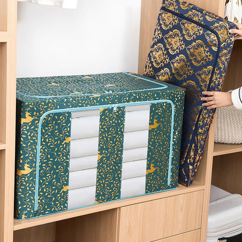 Newest Print Fabric Storage Boxes Oxford Foldable Storage Box Fabric Cube Storage Organizers Clothes