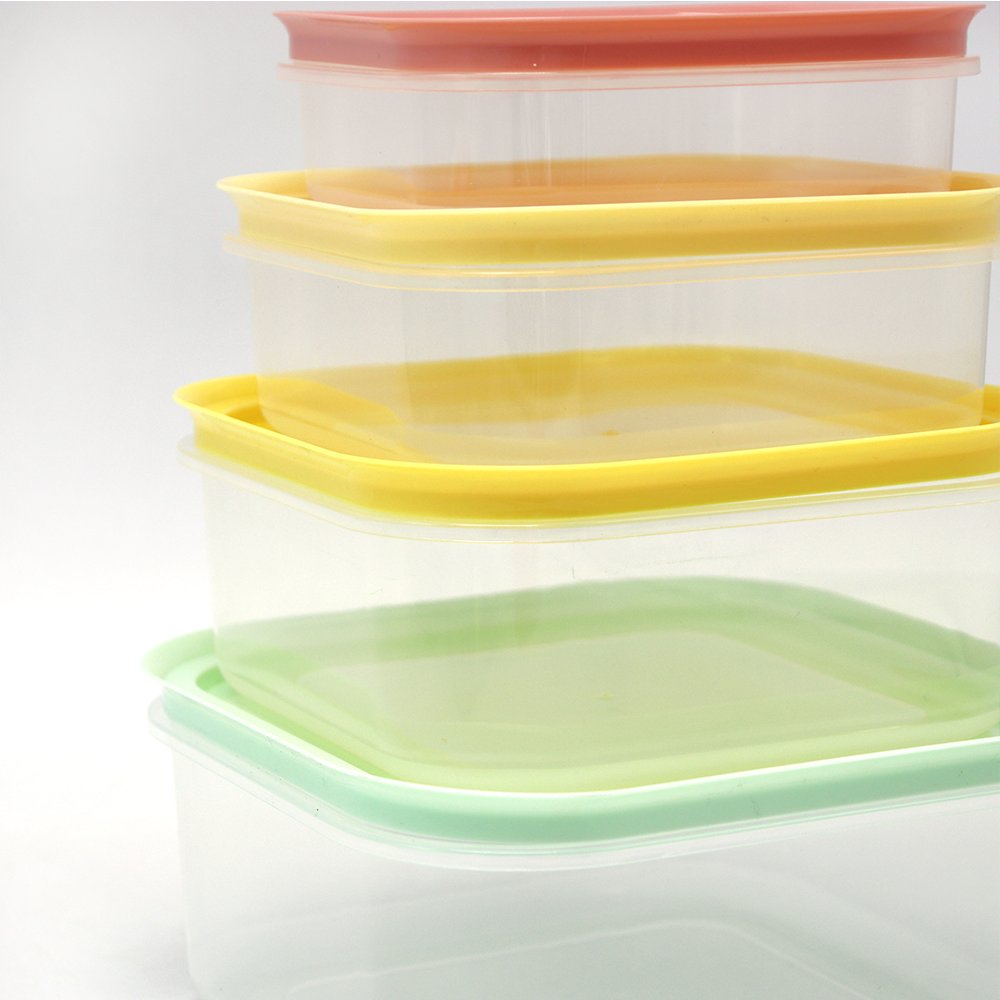 Kitchen stackable 4 pieces takeaway food storage container with lid