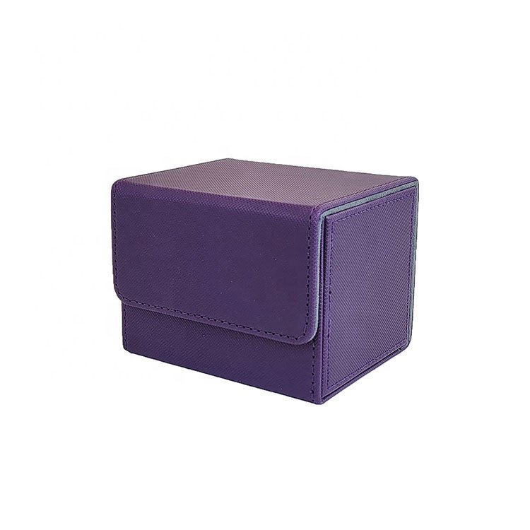 Wholesale PU Leather Trading Yugioh Collecting Board Game Accessories Card Deck Box Flip Deck Box