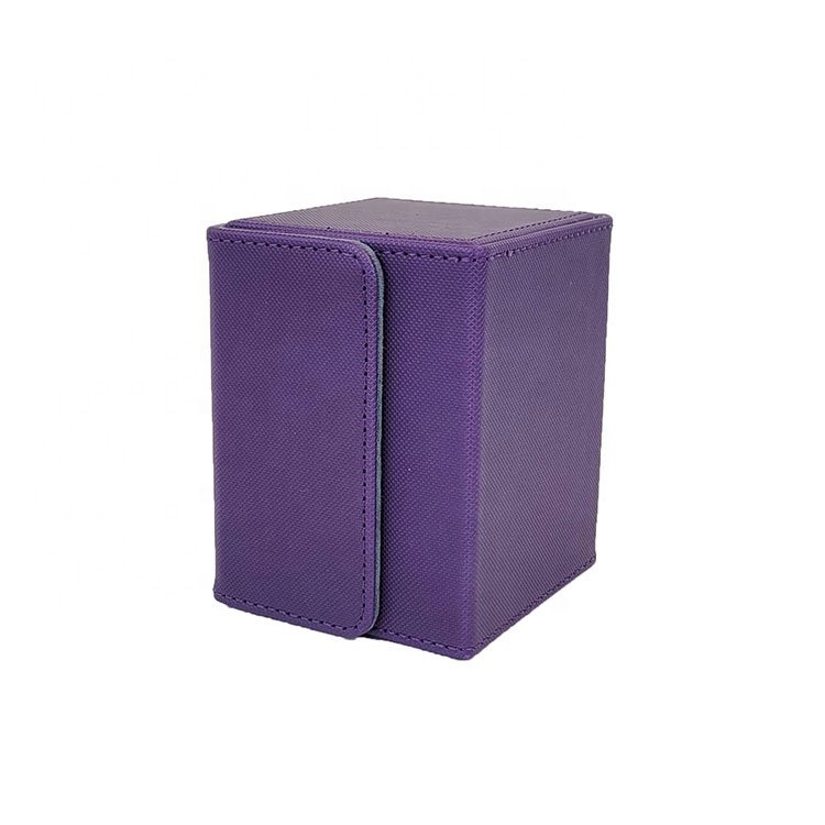Wholesale PU Leather Trading Yugioh Collecting Board Game Accessories Card Deck Box Flip Deck Box