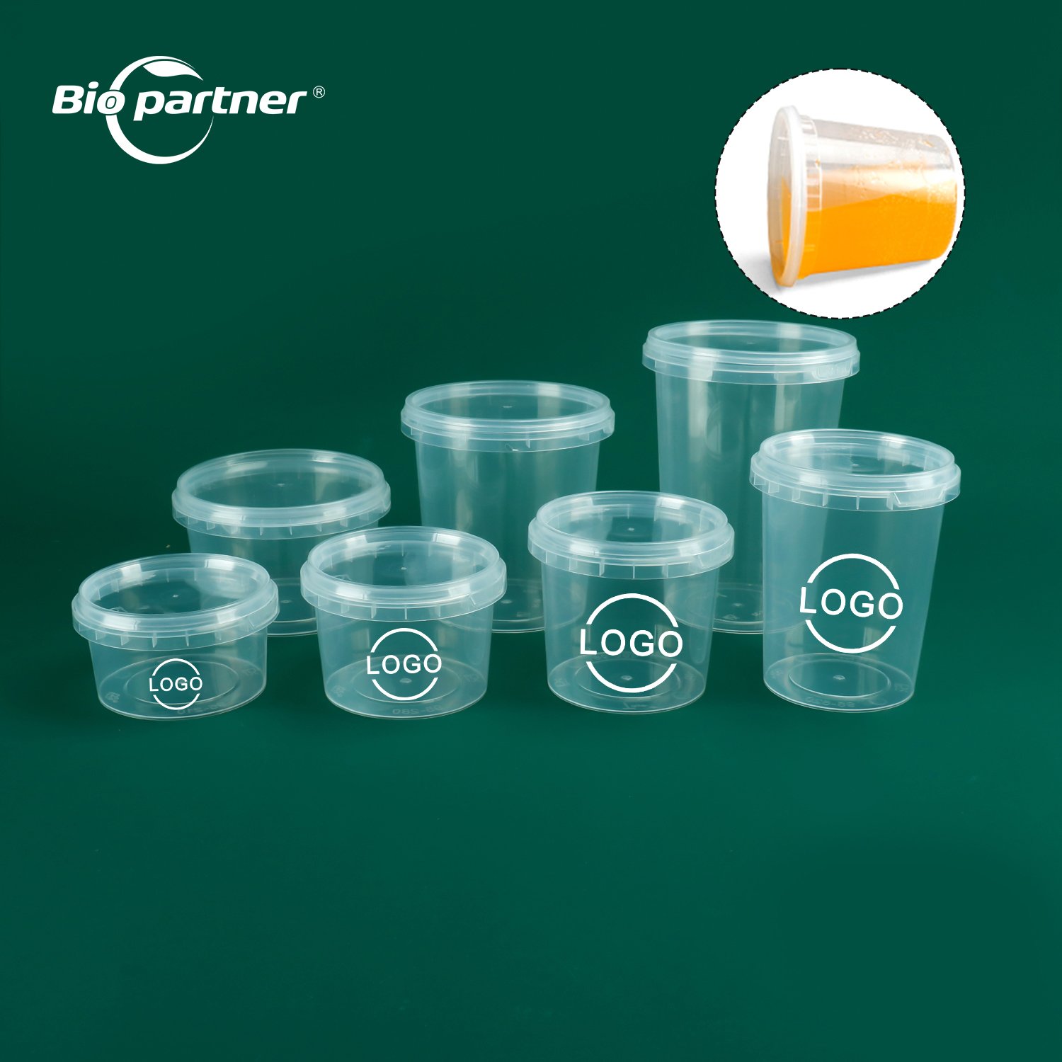 PP Restaurant Deli Food Storage Tamper Proof Container Snack Picnic Portable Food Fruit Bowl Plastic Deli Cup