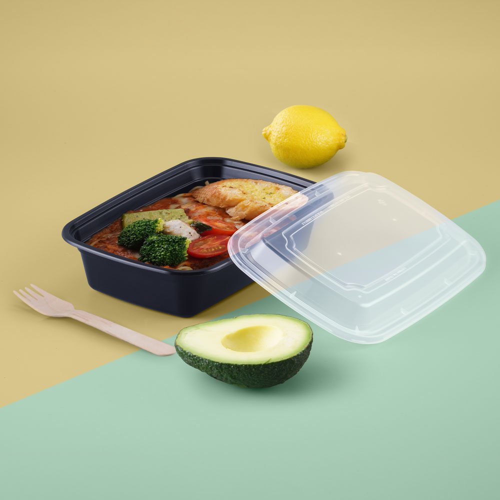 12oz 16oz 24oz 26oz 28oz 32oz 38oz Plastic Food Container Disposable Microwavable Food Storage Meal Prep Containers