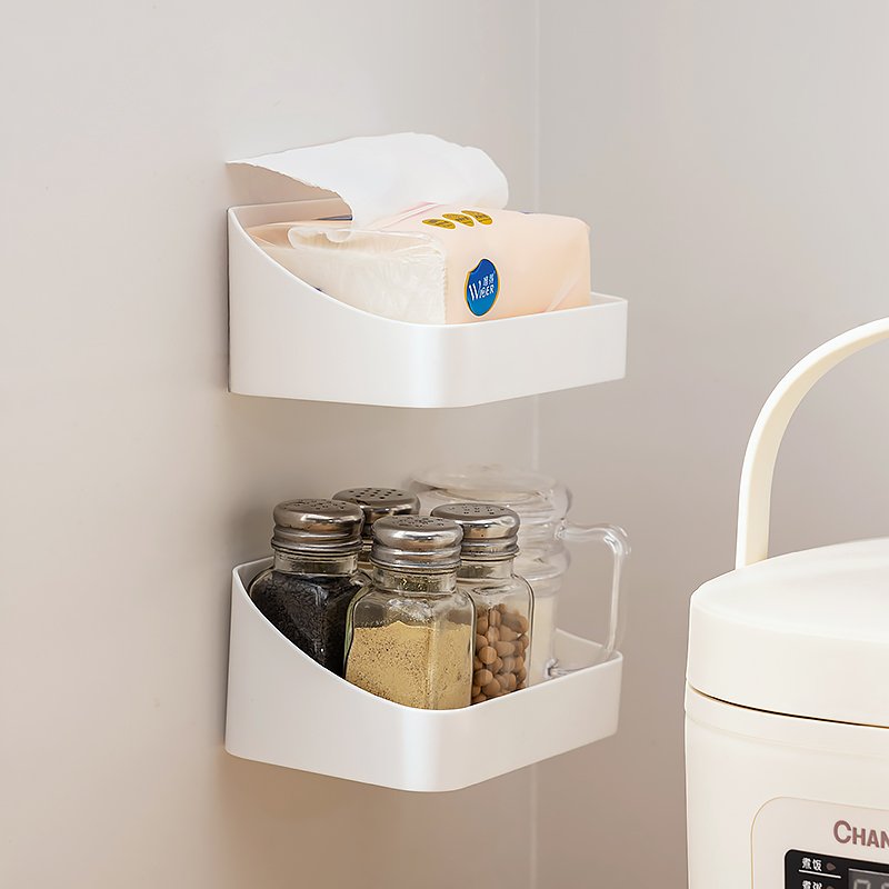 Multi-functional Kitchen Storage Box Sundries Organizer Seasoning Storage Box Hanging Rack Home Kitchen Accessories