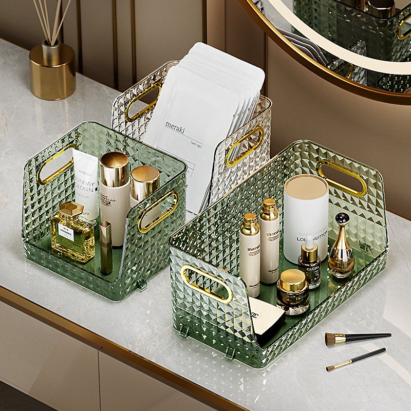 INAOUT Clear Acrylic Cosmetic Cube Organizer Drawer Cosmetics Organizer Storage Box