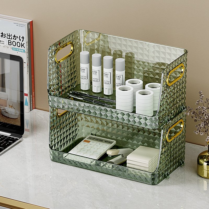 INAOUT Clear Acrylic Cosmetic Cube Organizer Drawer Cosmetics Organizer Storage Box