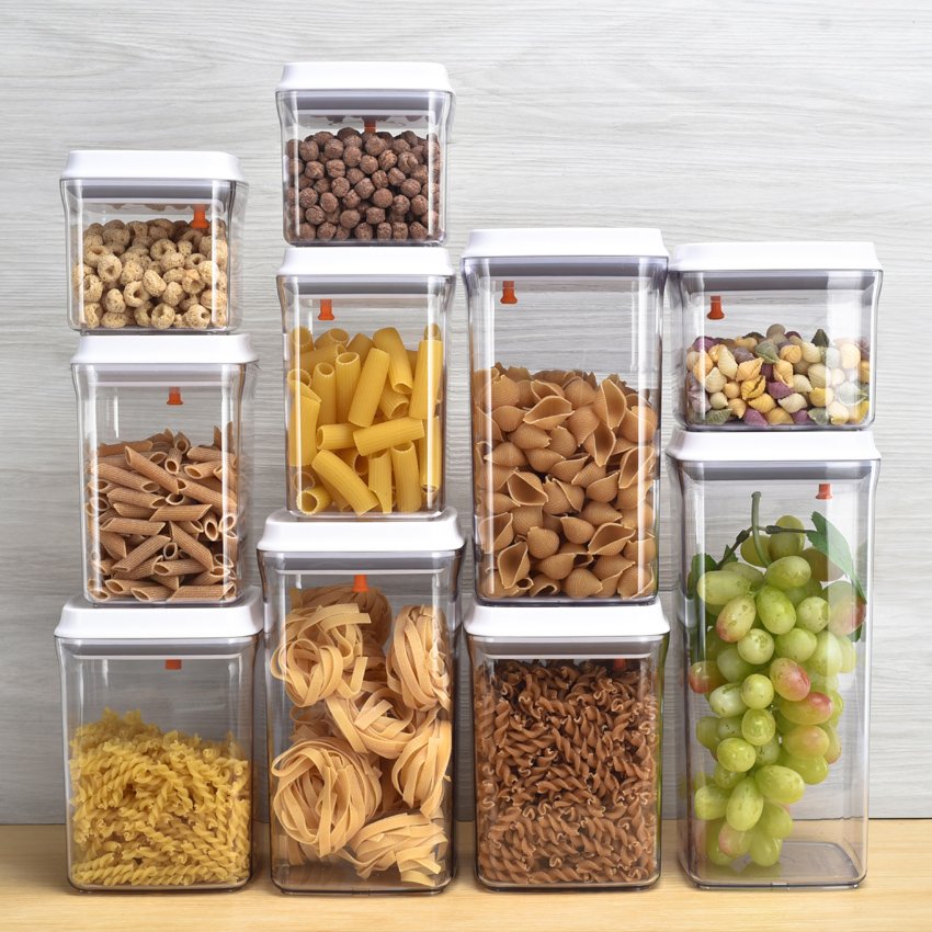 Shenzhen ANKOU Hot Sale POP UP Airtight 8 Pieces Sealed Food Storage Container Set For Kitchen