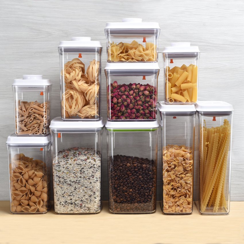 Shenzhen ANKOU Hot Sale POP UP Airtight 8 Pieces Sealed Food Storage Container Set For Kitchen