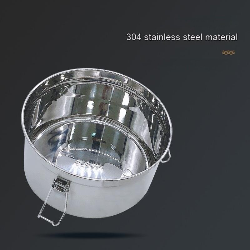 Stainless Steel Food Storage Container Lunch Box Indian Tiffin Box Plate Lock Not Leaking Round Lunch Box