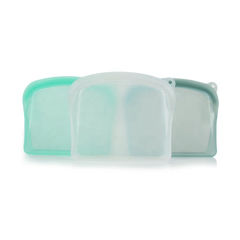Custom Print Foodgrade Zip Standing Reusable LFGB 150ml Fridge Fresh Pouch Silicone Food Storage Bag With Zipper
