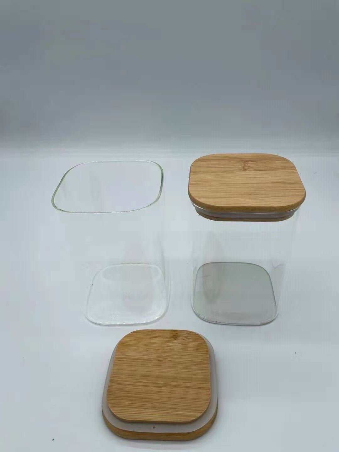 Glass Spice Jars, Set of Airtight Glass Containers with Lids, Kitchen Storage Jars for Tea and Spices, Reusable