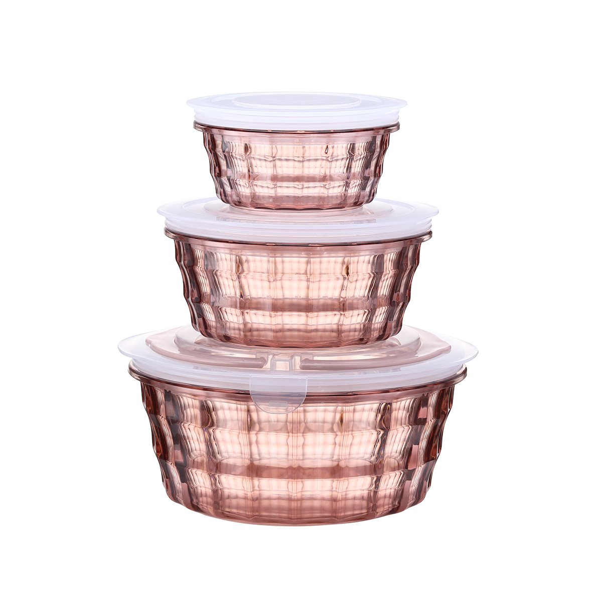 3 Pieces Set Plastic BPA Free Takeaway Food Storage Airtight Meal Prep Containers Picnic
