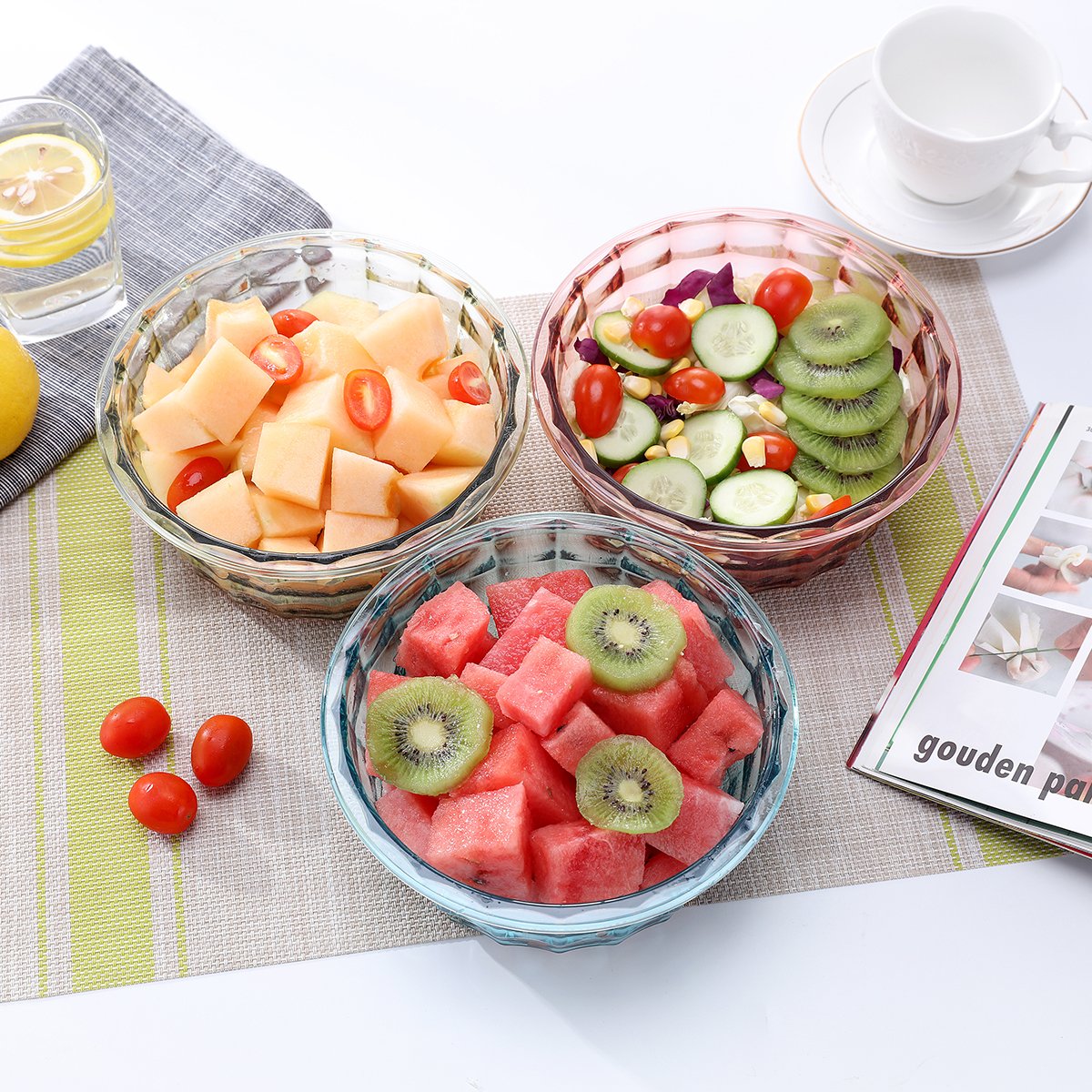 3 Pieces Set Plastic BPA Free Takeaway Food Storage Airtight Meal Prep Containers Picnic