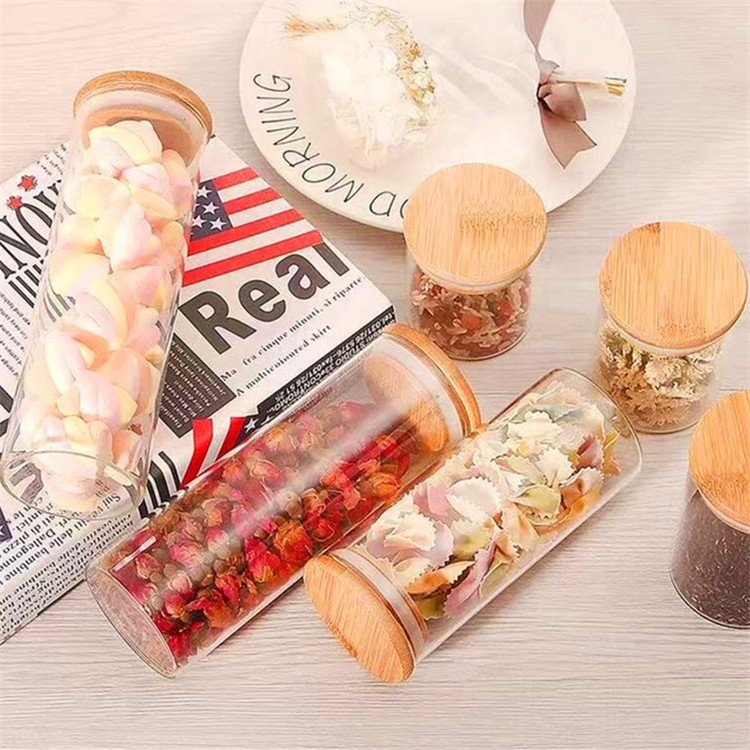 High borosilicate glass cookie candy honey storage jar Wholesale Food Safe Glass Jar With Metal Clip Lid And Rubber Seal/airtig