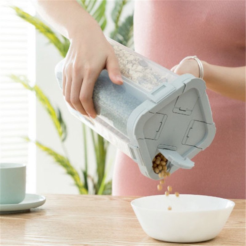 Cereal Storage Container Food Storage Containers for Cereal Snacks Sugar Cereal Dispensers with 4 Grids