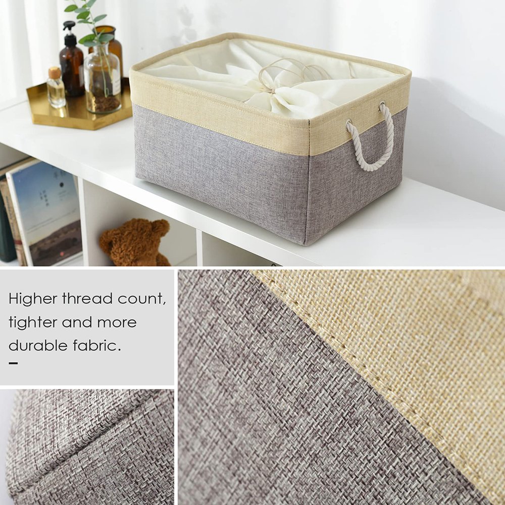 Foldable Kids Baby Cloth Storage Basket Square Canvas Jeans Collection Box Home Organization Bin for Storage Boxes & Bins