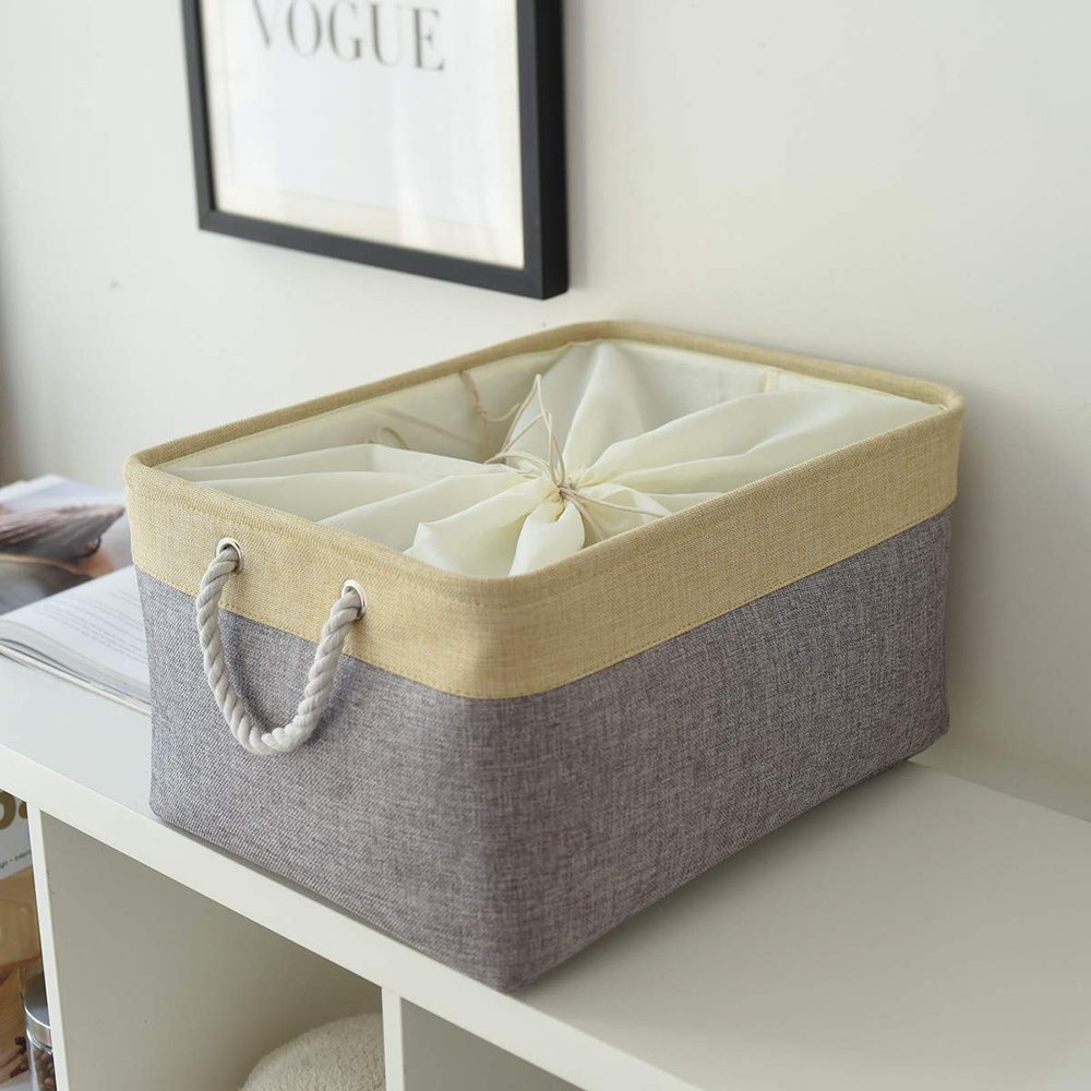 Foldable Kids Baby Cloth Storage Basket Square Canvas Jeans Collection Box Home Organization Bin for Storage Boxes & Bins