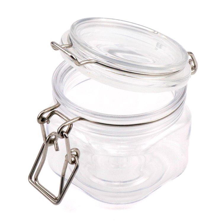 Square Airtight Storage Jars Camping Kitchen Food Storage Bottles & Jars PET Multifunction Smell Proof Plastic Whole Sale 200ml