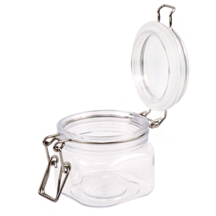 Square Airtight Storage Jars Camping Kitchen Food Storage Bottles & Jars PET Multifunction Smell Proof Plastic Whole Sale 200ml