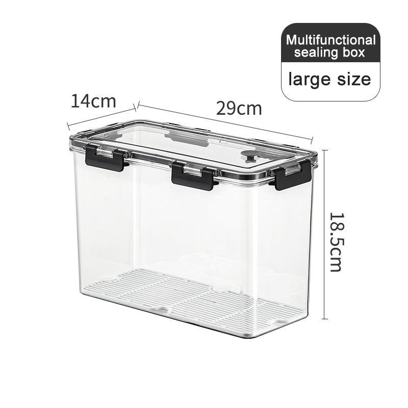 Kitchen Airtight Clear Plastic Food Storage Bins Large Stackeable Fridge Desk Organizer Dry Food Storage Containers