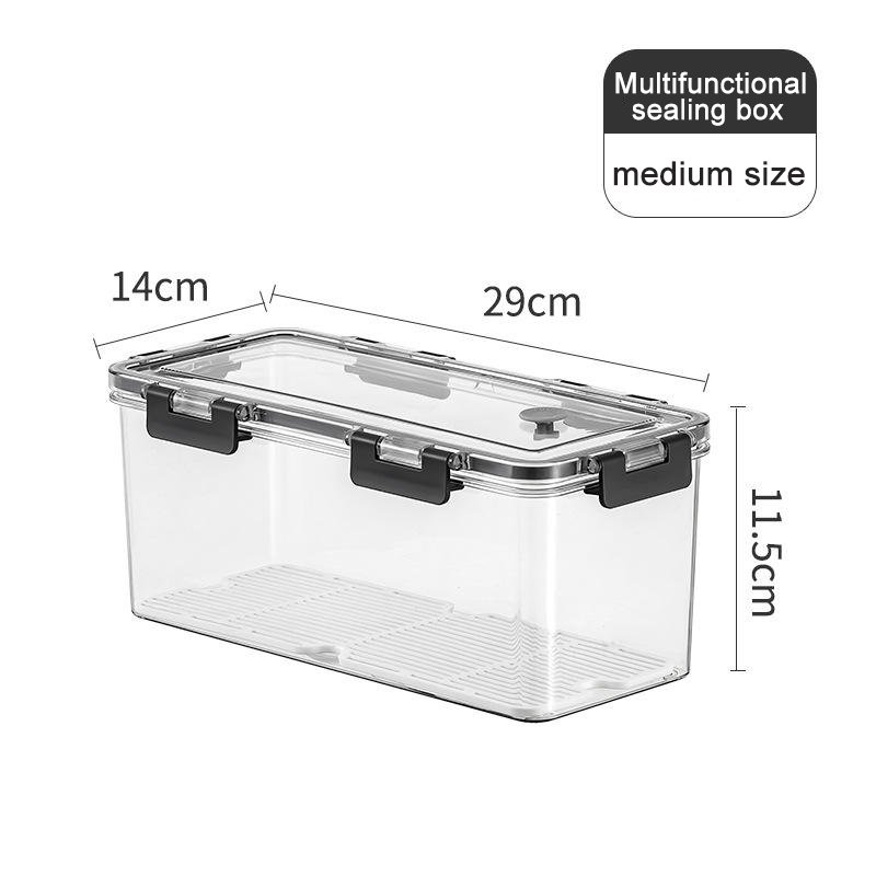 Kitchen Airtight Clear Plastic Food Storage Bins Large Stackeable Fridge Desk Organizer Dry Food Storage Containers