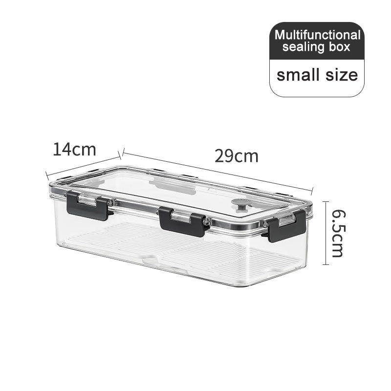 Kitchen Airtight Clear Plastic Food Storage Bins Large Stackeable Fridge Desk Organizer Dry Food Storage Containers