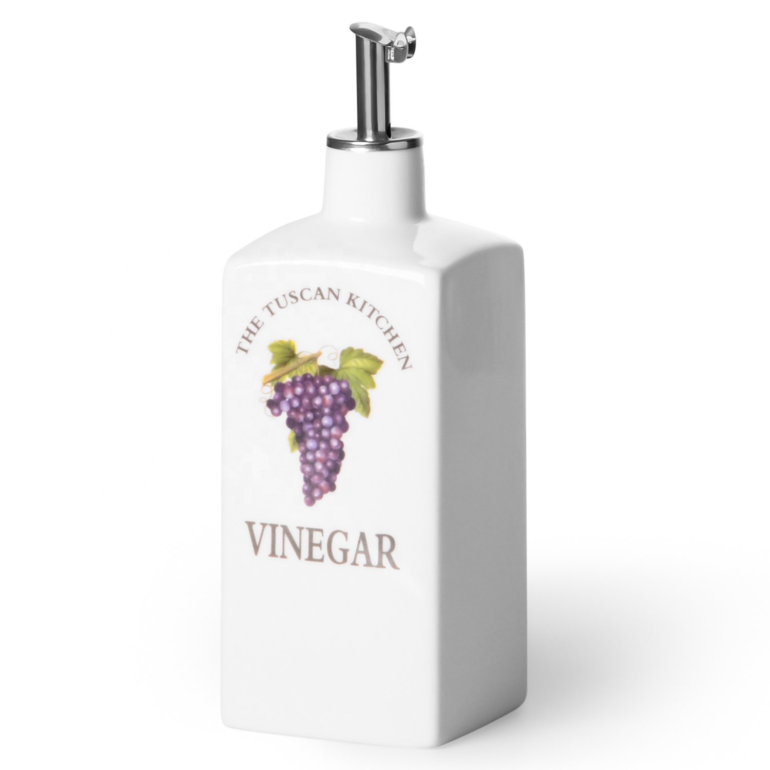 Oil & Vinegar & Salt & Pepper Set Kitchen Essentials: Porcelain Luxury Travel Square Kitchen Storage Container Ceramic Spice