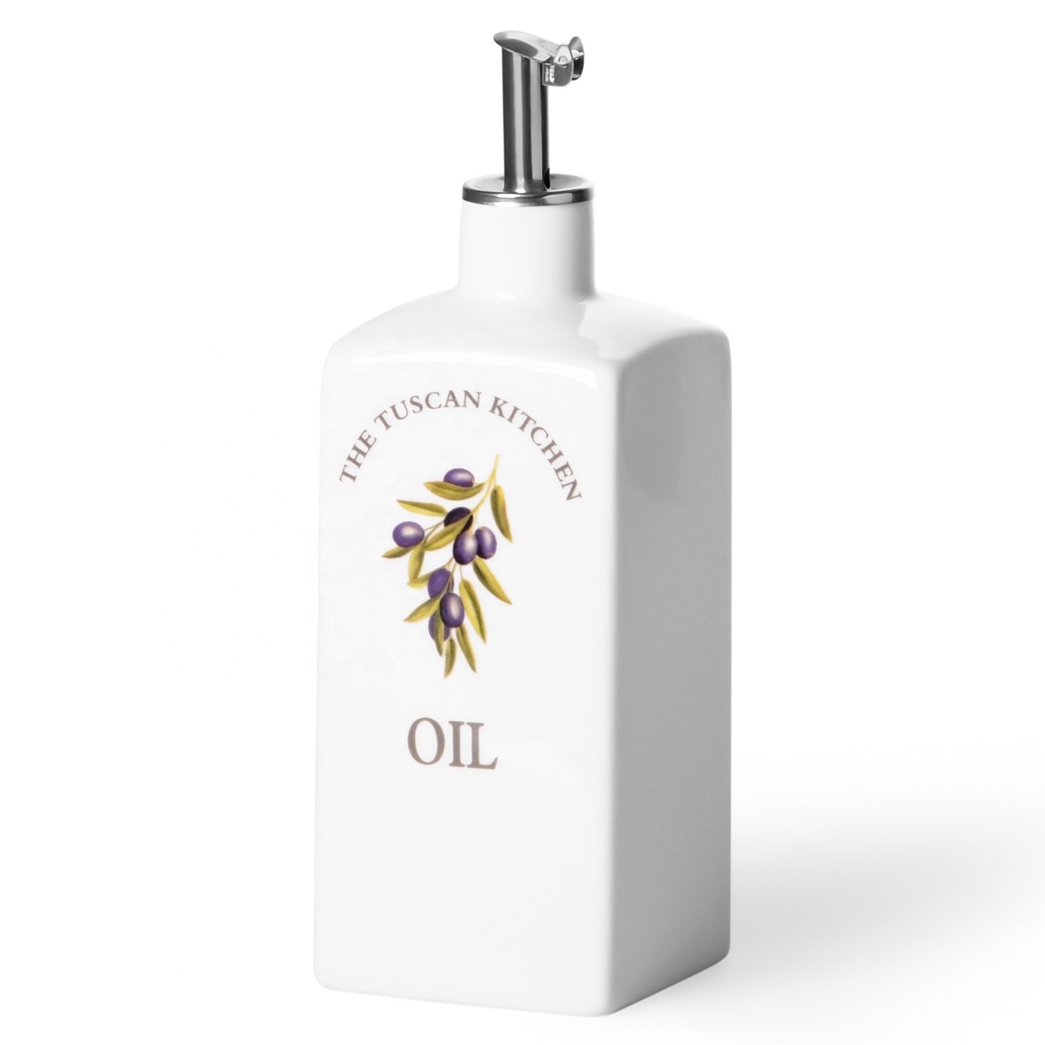 Oil & Vinegar & Salt & Pepper Set Kitchen Essentials: Porcelain Luxury Travel Square Kitchen Storage Container Ceramic Spice