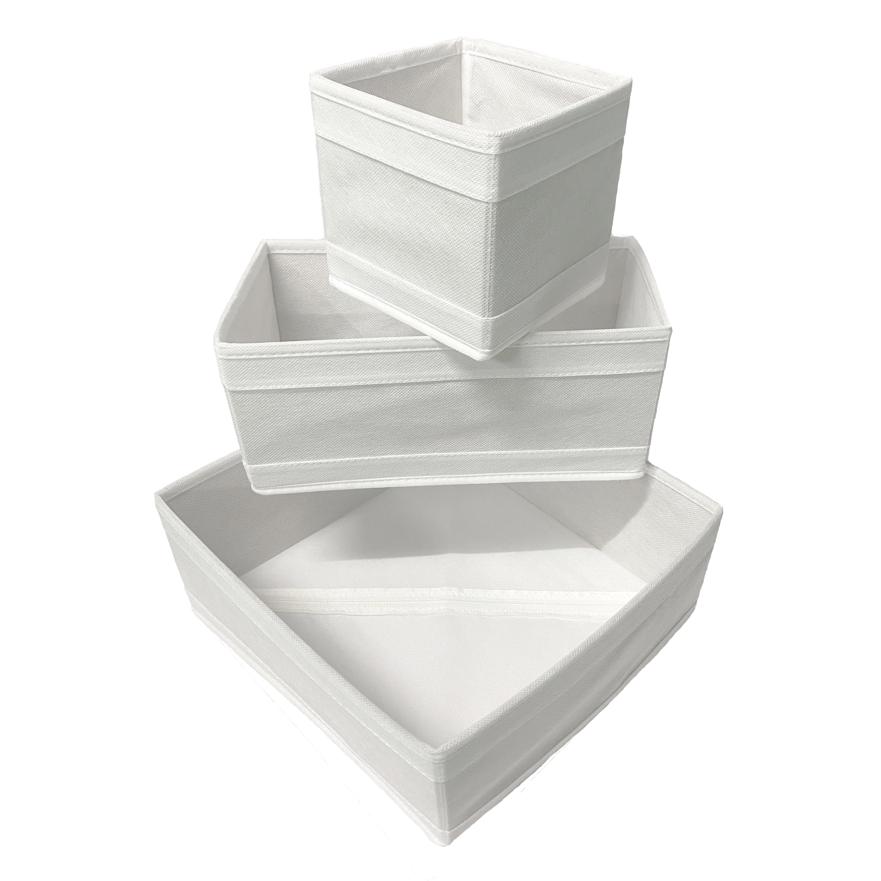 Customized Toy Portable 6 pcs Socks Underwear Foldable Non Woven Fabric Drawer Organizer Storage Boxes