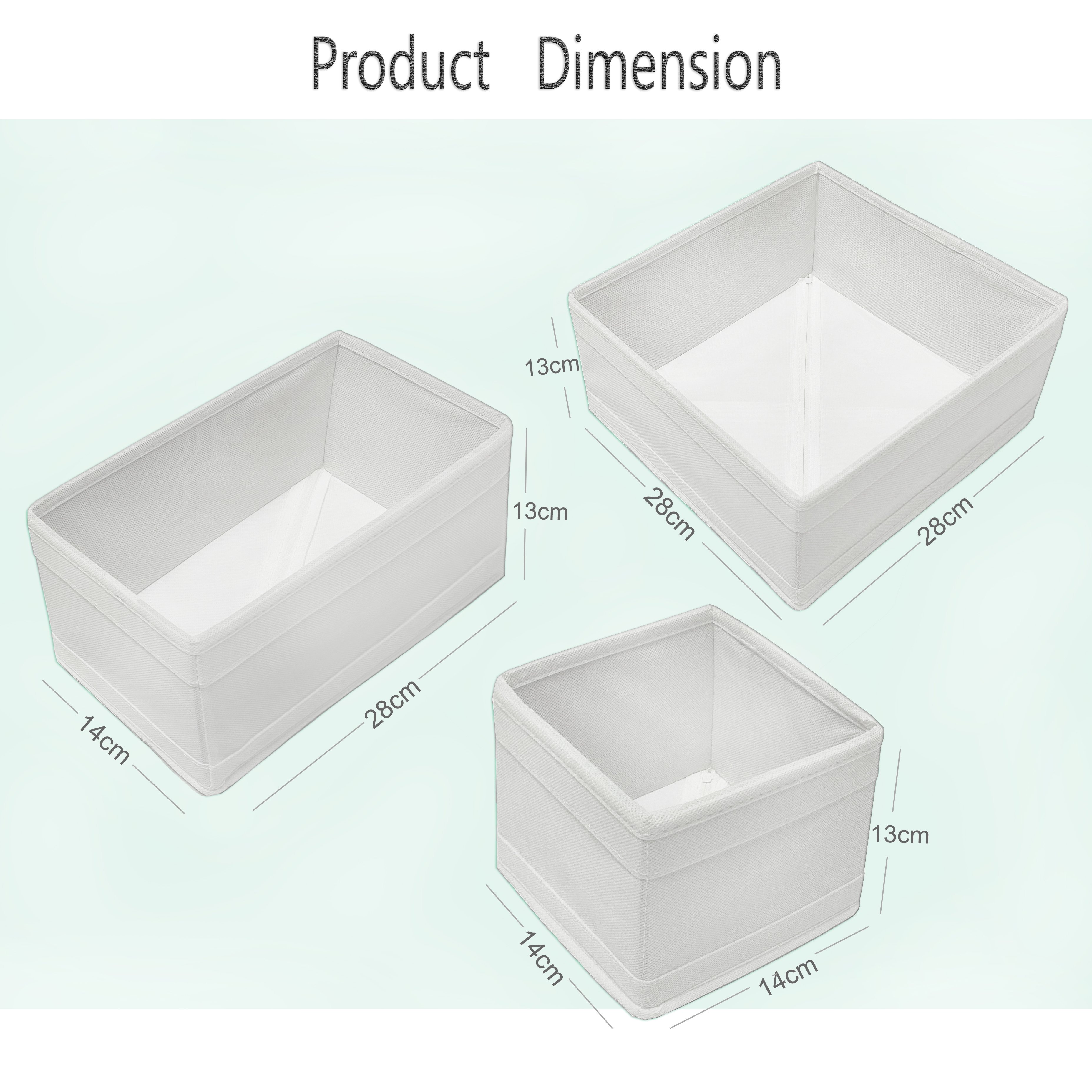 Customized Toy Portable 6 pcs Socks Underwear Foldable Non Woven Fabric Drawer Organizer Storage Boxes