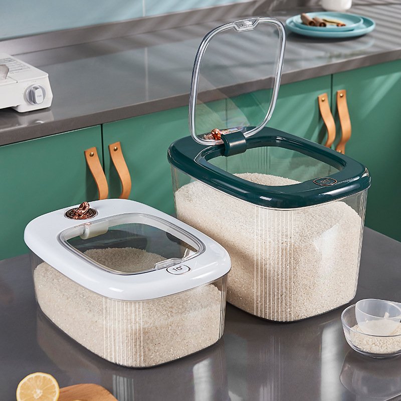 Food Grade Plastic Rice Storage Box Insect-Proof and Moisture-Resistant Dispenser Flour Storage Tank Storage Bucket
