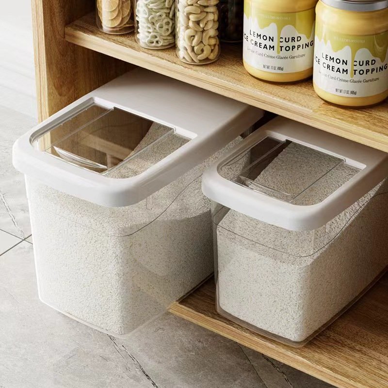 Household rice barrel insect-proof moisture-proof sealed rice cylinder cat and dog food storage tank kitchen food storage box