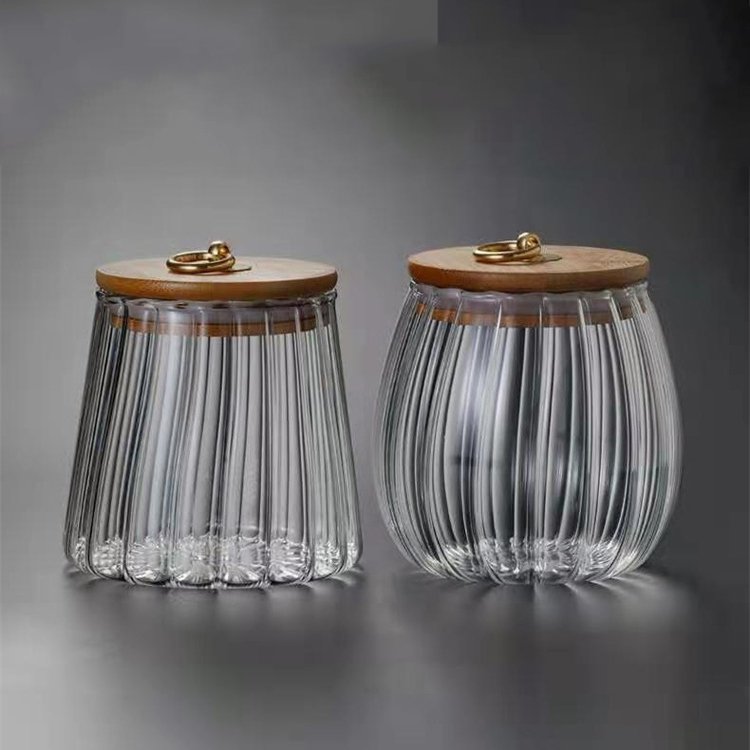 Wholesale wide mouth 650ml 750ml food storage sealed High borosilicate glass jar