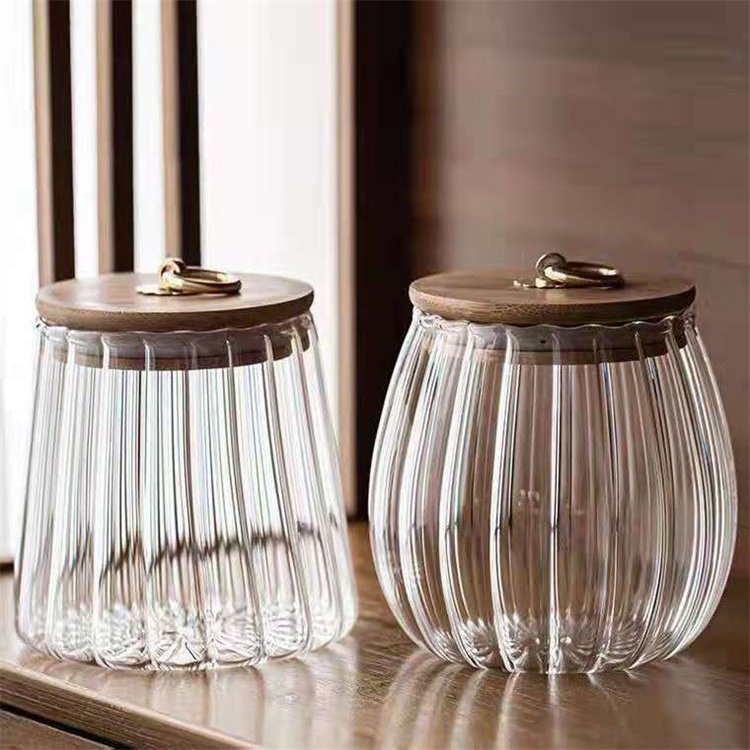 Wholesale wide mouth 650ml 750ml food storage sealed High borosilicate glass jar
