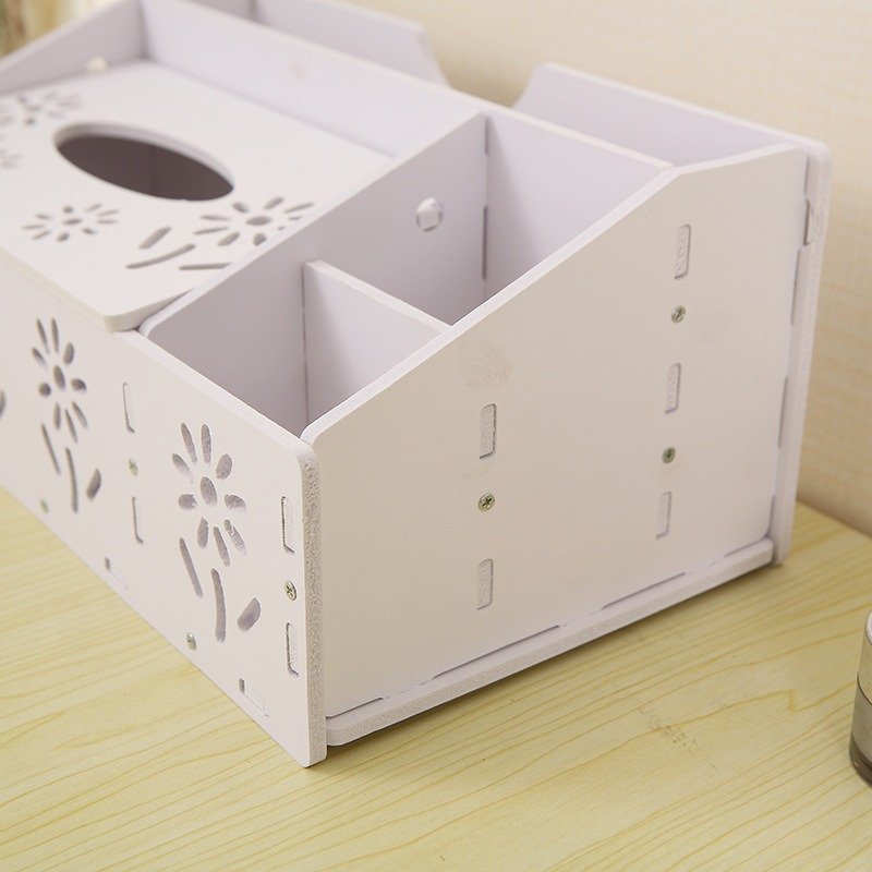 Fancy Printed Paper Towel Storage Box for Countertop Arrangement Makeup Storage Shelf for Bedroom Countertop Decor