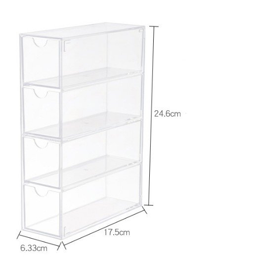 Factory wholesale clear storage box with drawers for makeup color contacts or office storage organizing