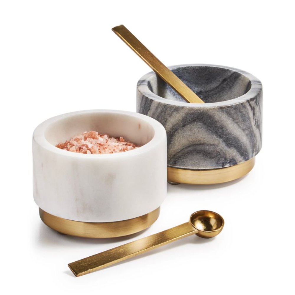 Kitchenware Food Storage and Container Mango Wood Salt and Pepper Set With Marble Lid From Manufacturer In India