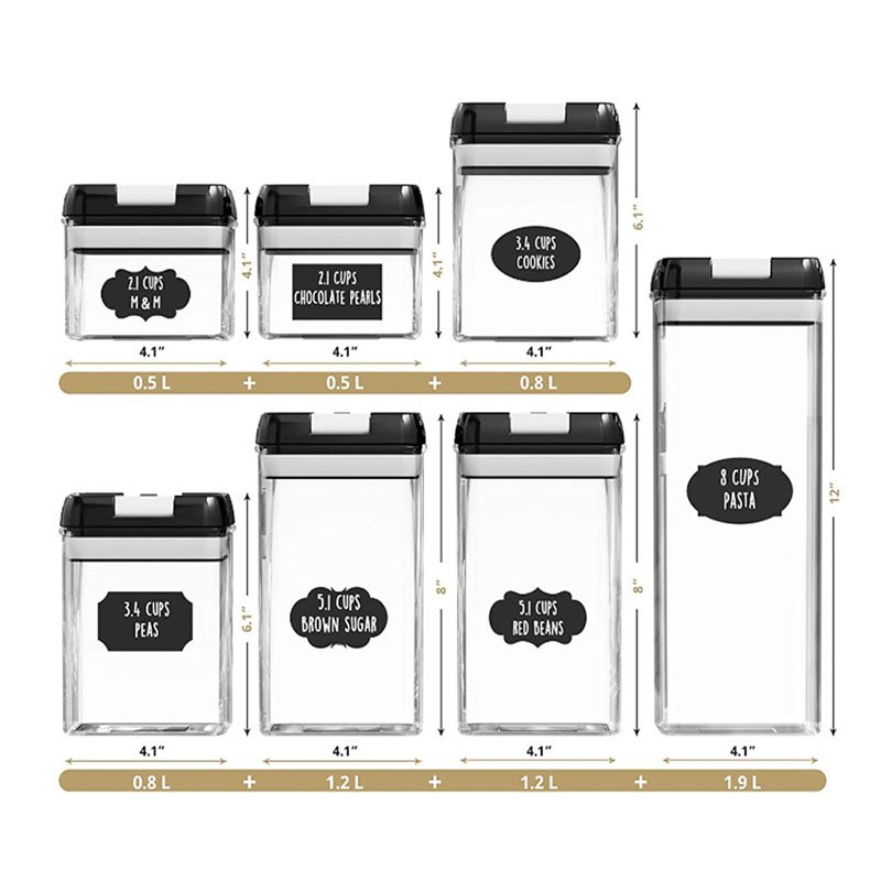 Plastic airtight tank storage bottle food storage container kitchen refrigerator storage jar