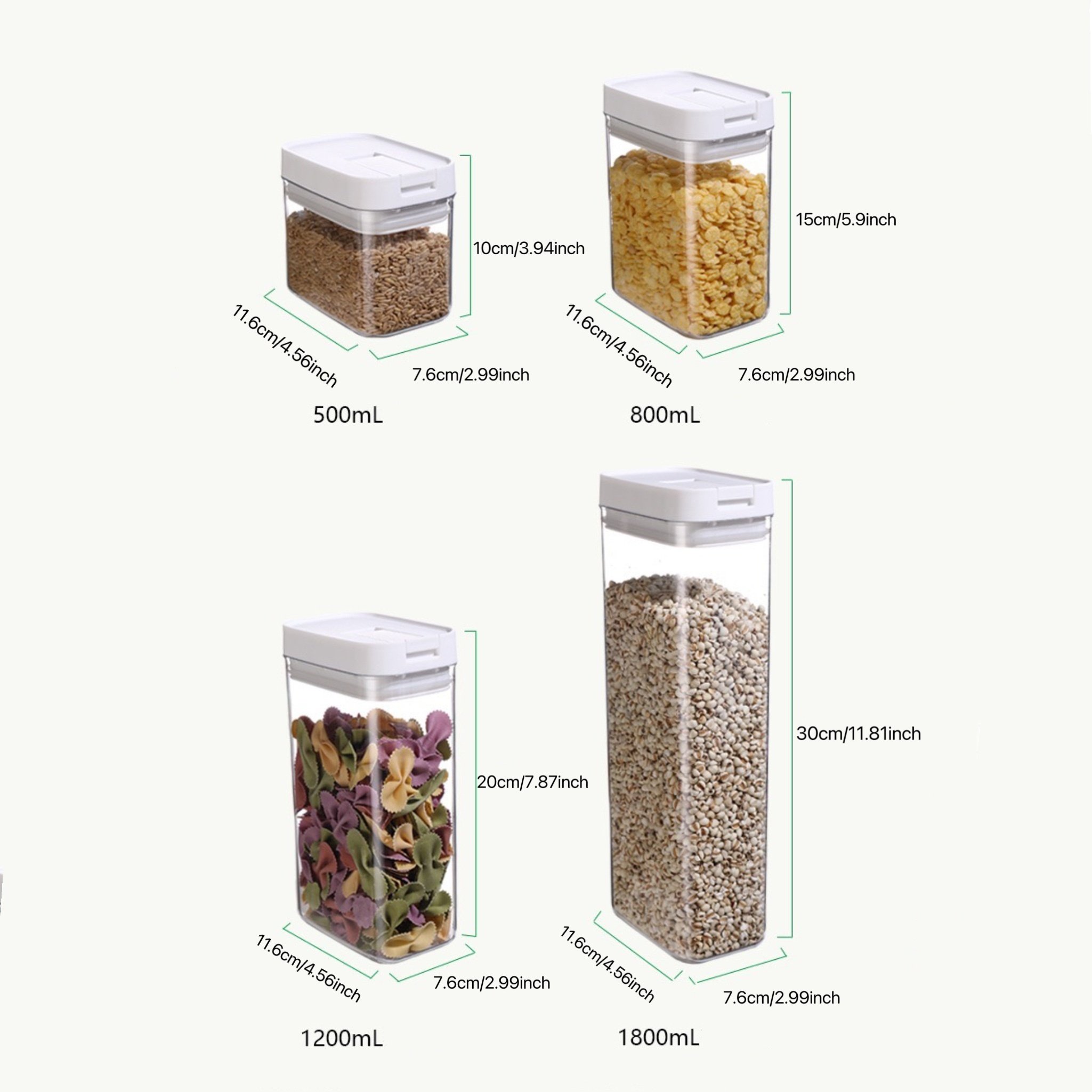 1pc Mini Airtight Plastic Container Food Storage Box for Sealed Preservation of Grains Home Kitchen Canisters