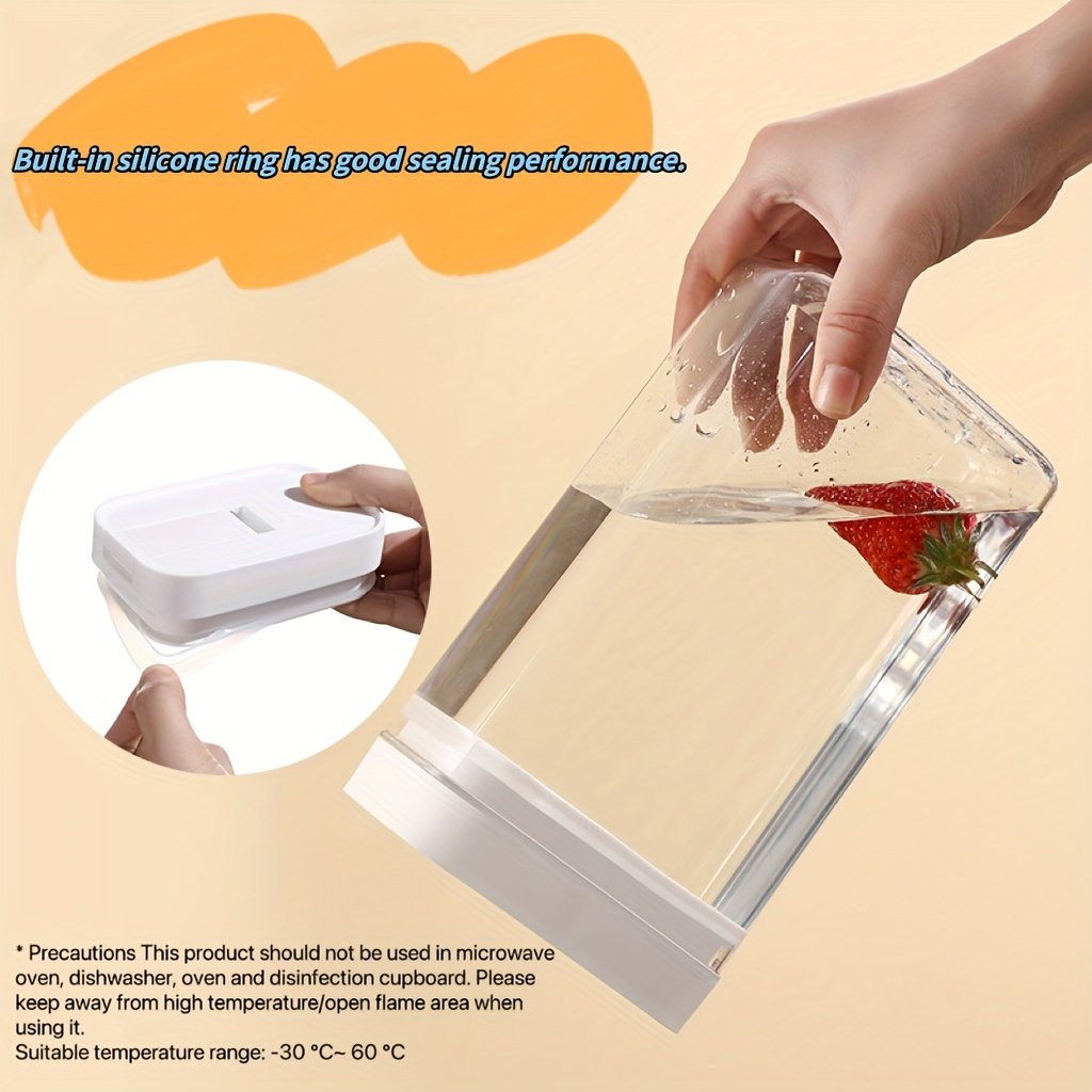 1pc Mini Airtight Plastic Container Food Storage Box for Sealed Preservation of Grains Home Kitchen Canisters