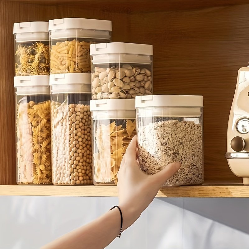 1pc Mini Airtight Plastic Container Food Storage Box for Sealed Preservation of Grains Home Kitchen Canisters