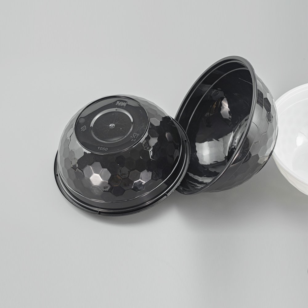 Special design 600 850 950 1000 ML disposable bowl round takeaway microwavable plastic food storage container with lid