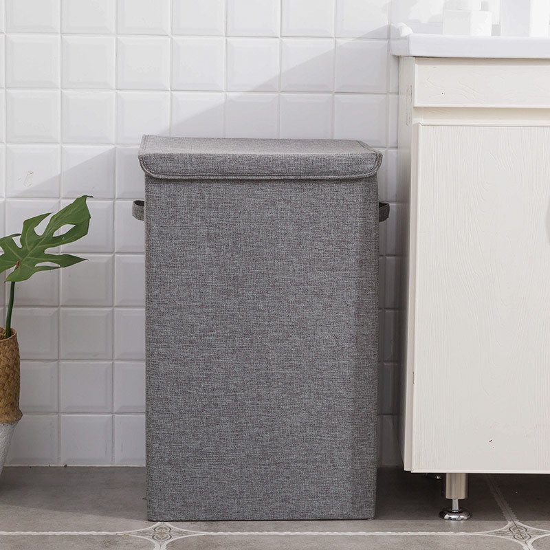 Fabric linen folding dirty clothes hamper large dirty clothes bucket home laundry basket storage box