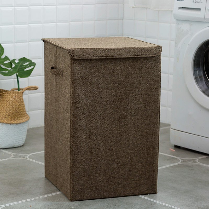 Fabric linen folding dirty clothes hamper large dirty clothes bucket home laundry basket storage box