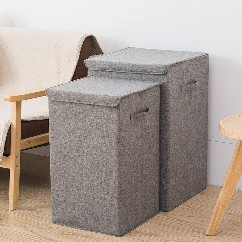 Fabric linen folding dirty clothes hamper large dirty clothes bucket home laundry basket storage box