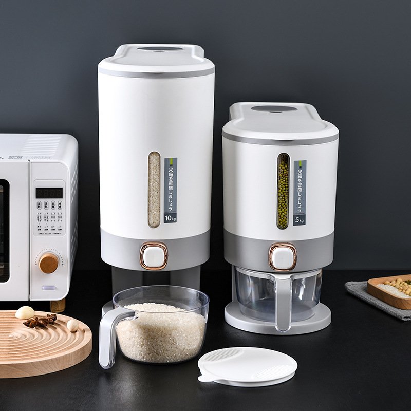 Manufacturer Kitchen Plastic Dry Food Rice Container Cereal Dispenser Storage Box