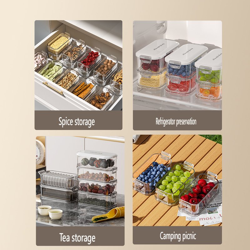 Plastic Food Storage Containers with Lids Excellent Sealing Property for Kitchen Organization Reusable Lunch Container